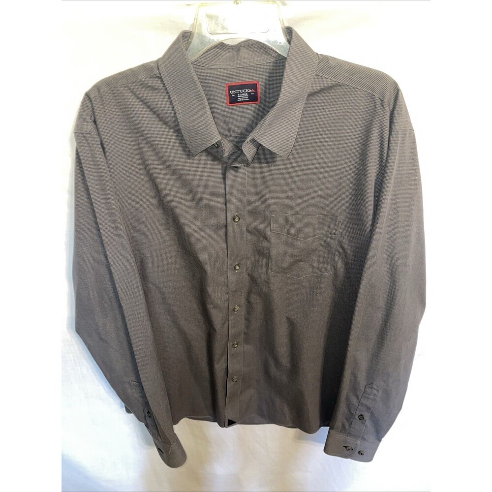 Untuckit Men’s Dress Shirt Size XL Gray Party Formal Wedding Church